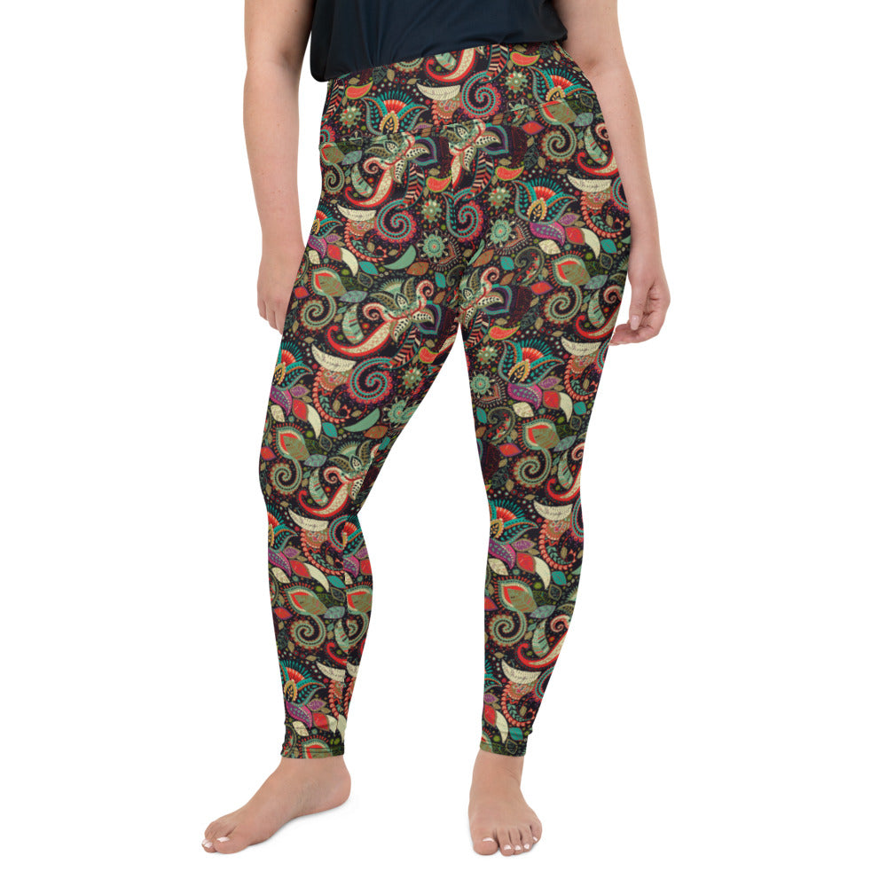 Fern Paisley Plus Size Leggings