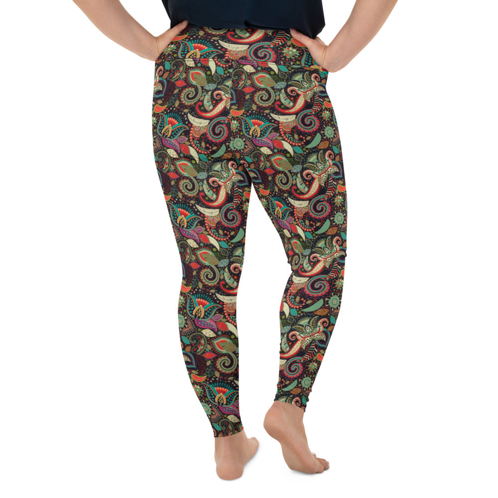 Fern Paisley Plus Size Leggings
