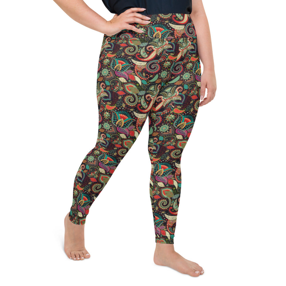 Fern Paisley Plus Size Leggings