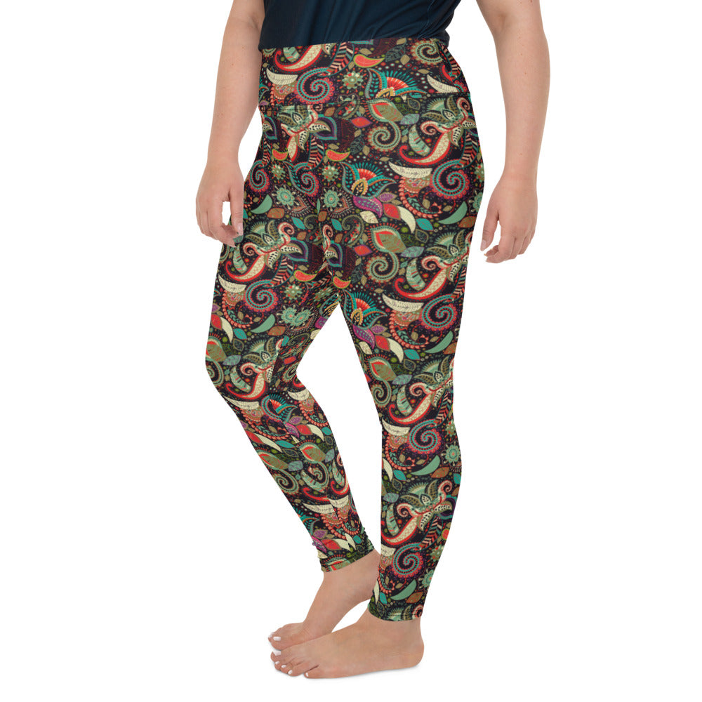 Fern Paisley Plus Size Leggings