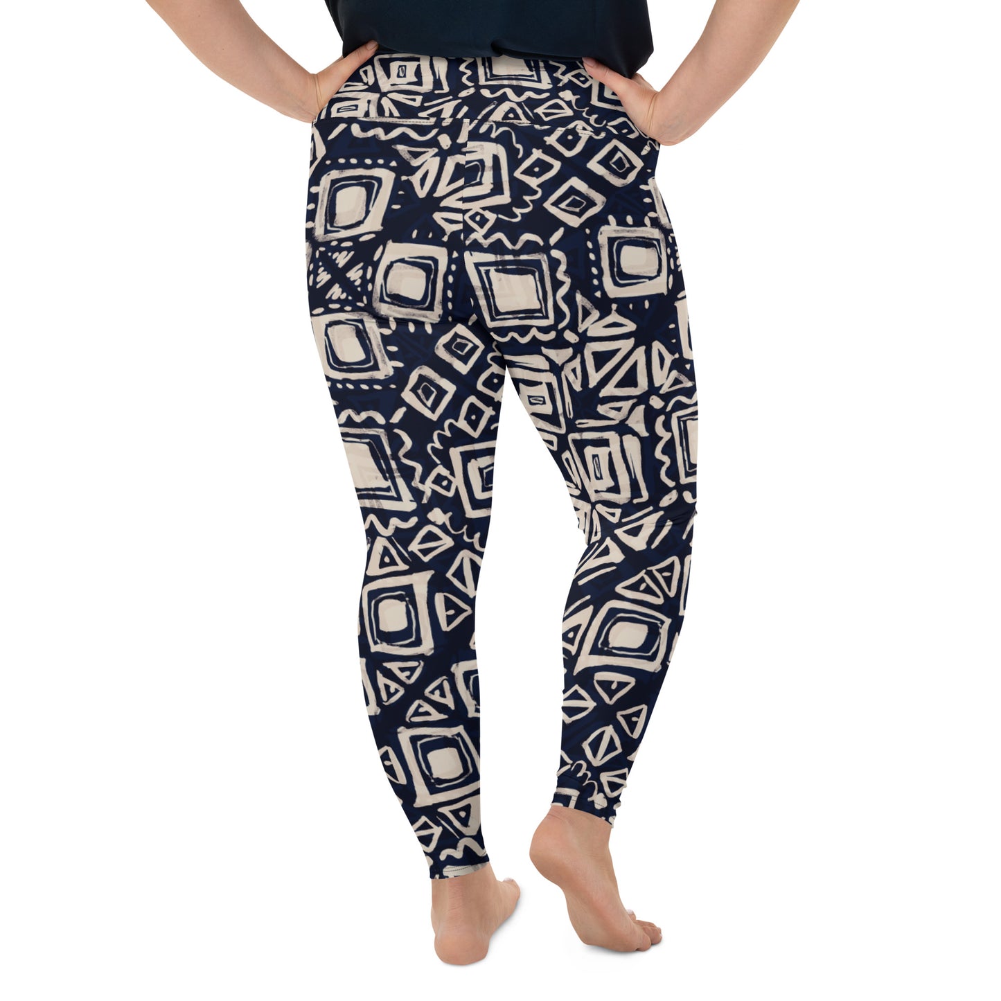 Tribal Geo All-Over Print Plus Size Leggings