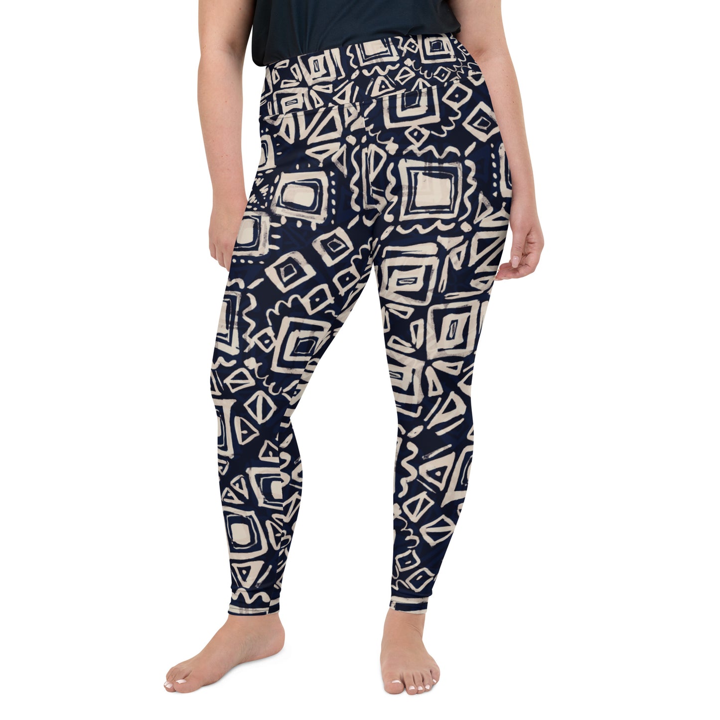 Tribal Geo All-Over Print Plus Size Leggings