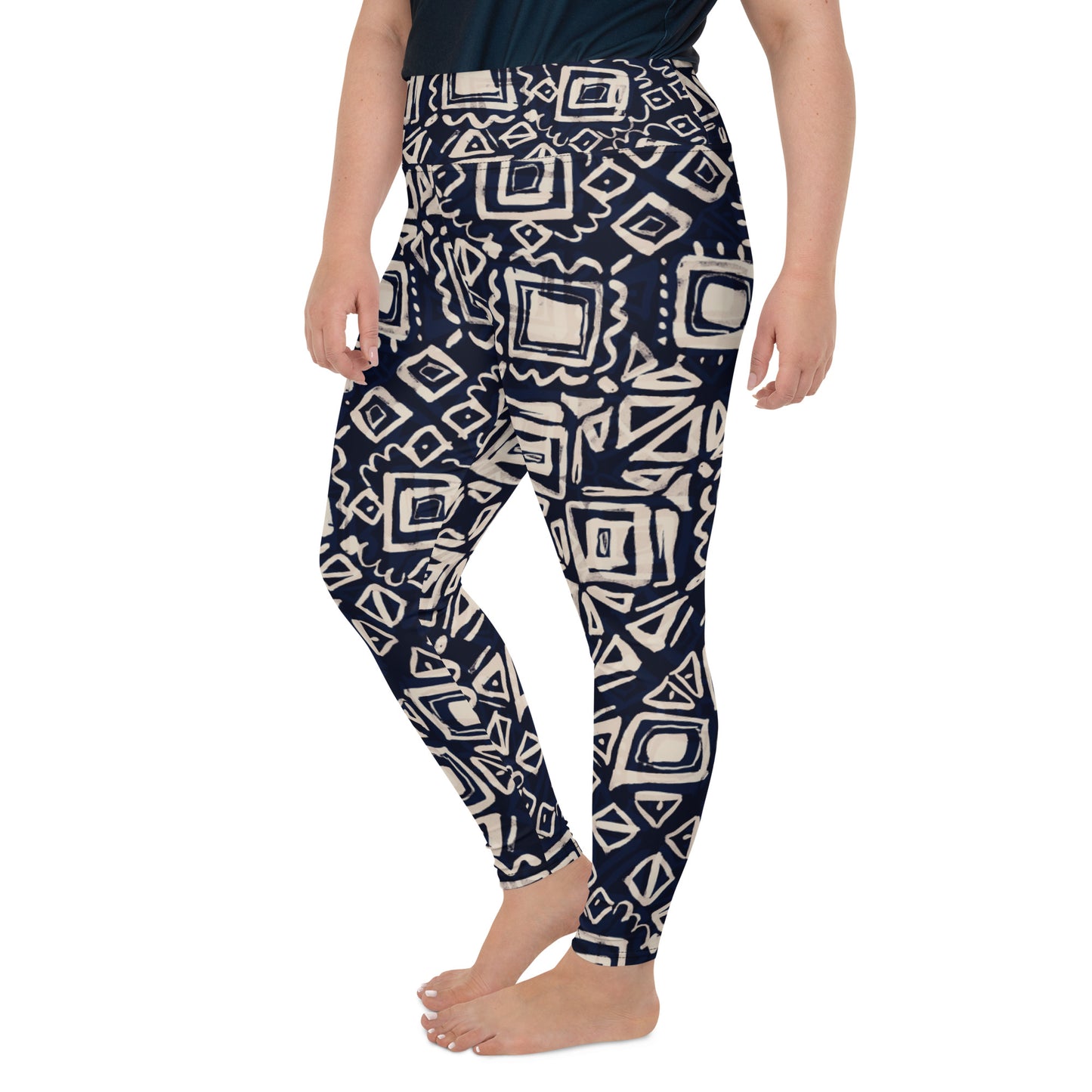 Tribal Geo All-Over Print Plus Size Leggings