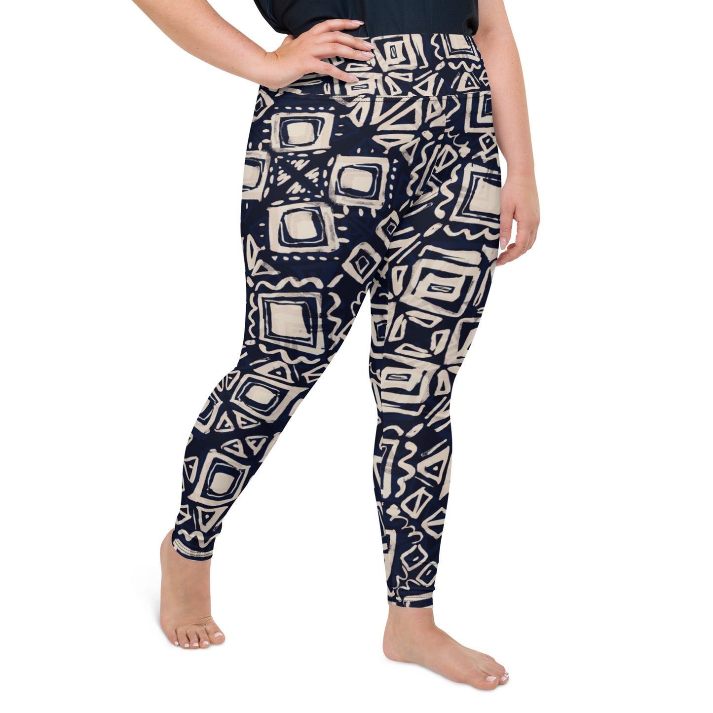 Tribal Geo All-Over Print Plus Size Leggings
