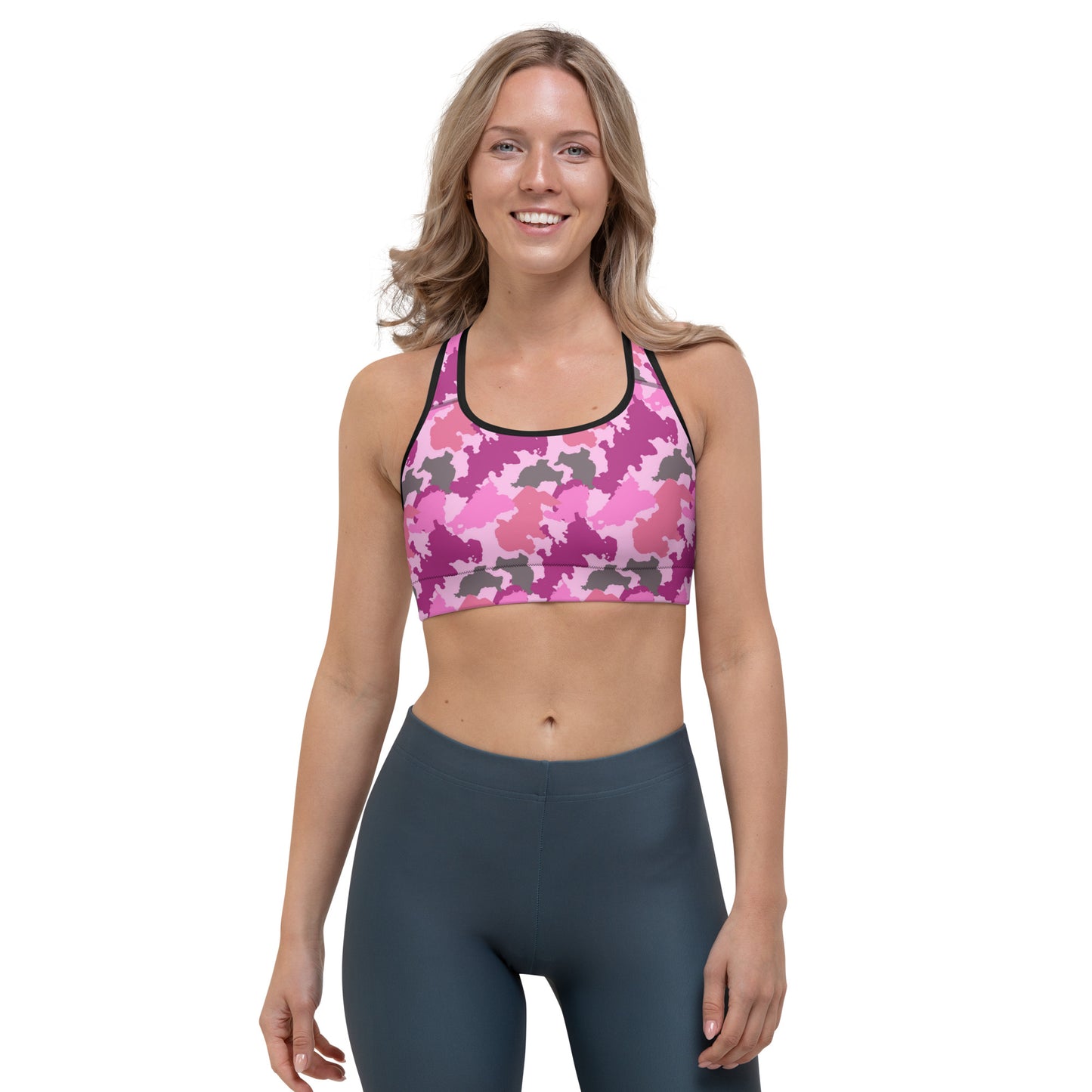 Pink Camo Sports Bra