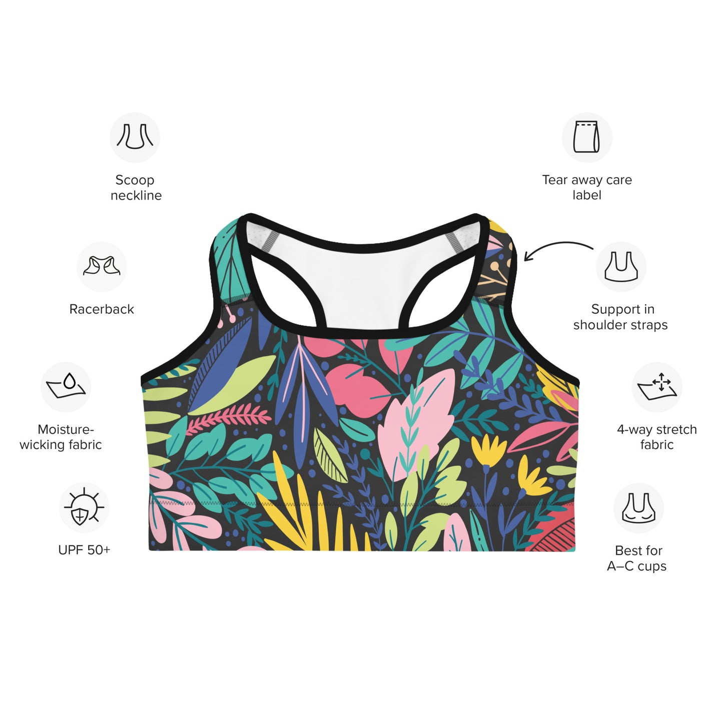 Montego Bay Print Sports Bra