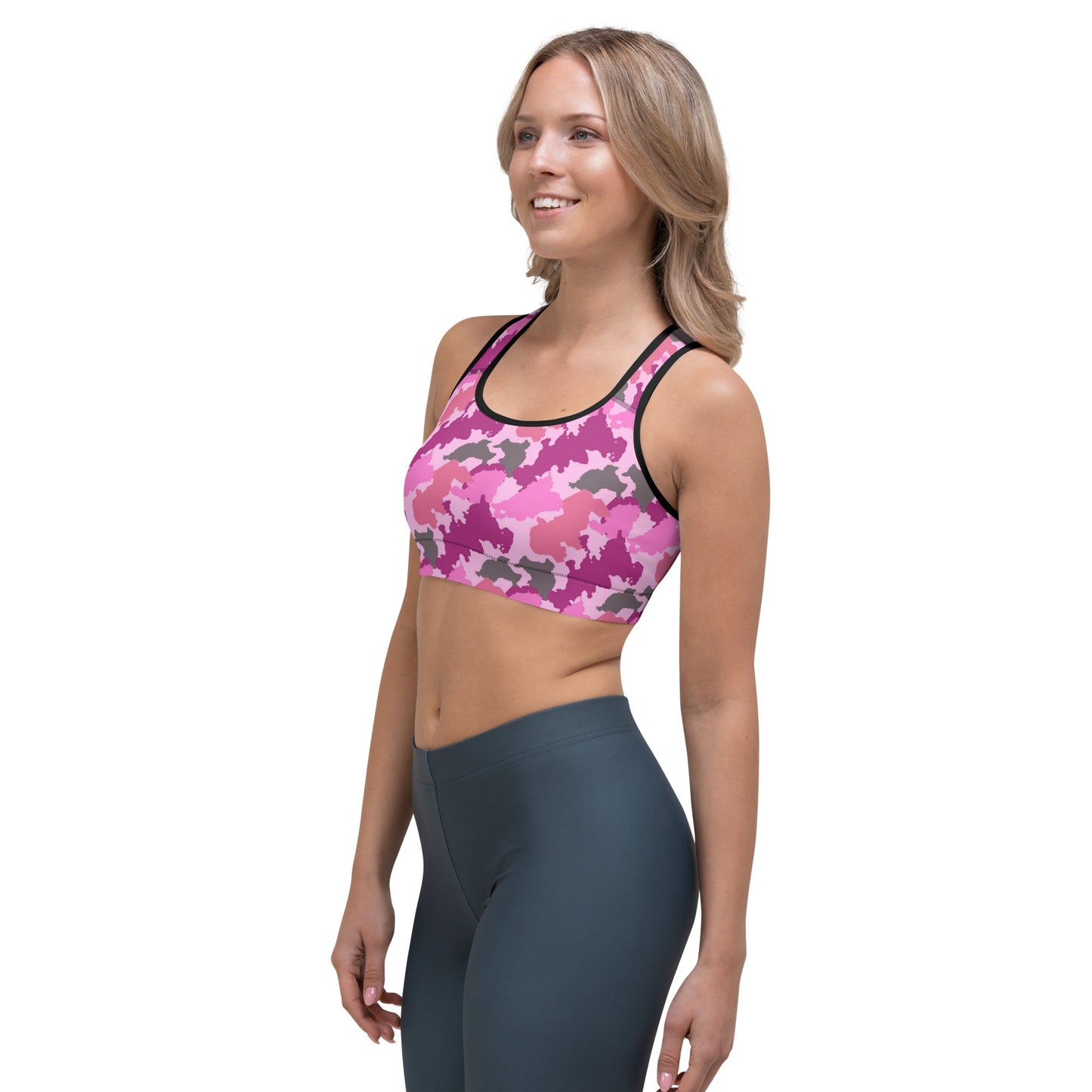 Pink Camo Sports Bra