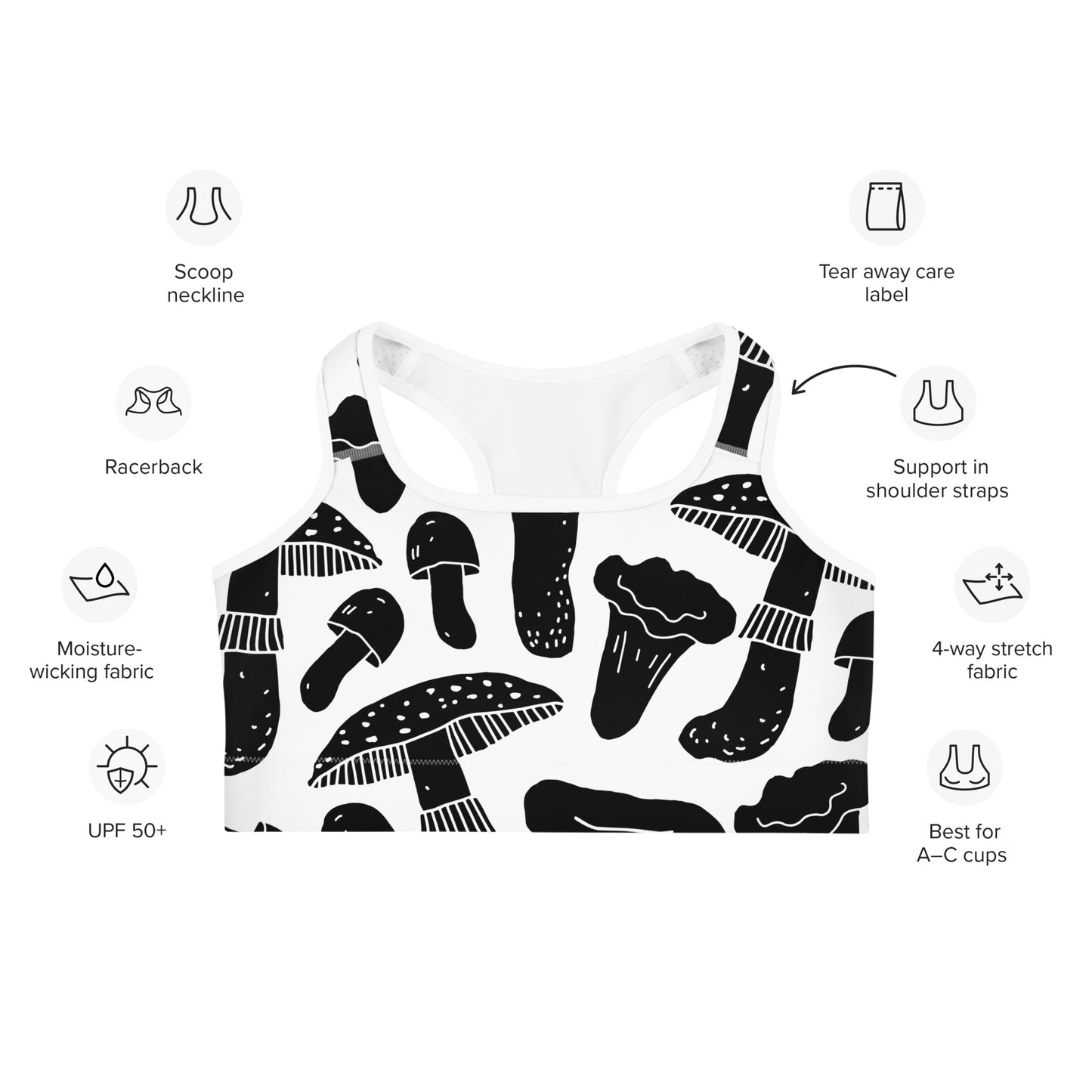 Mushrooms Sports bra