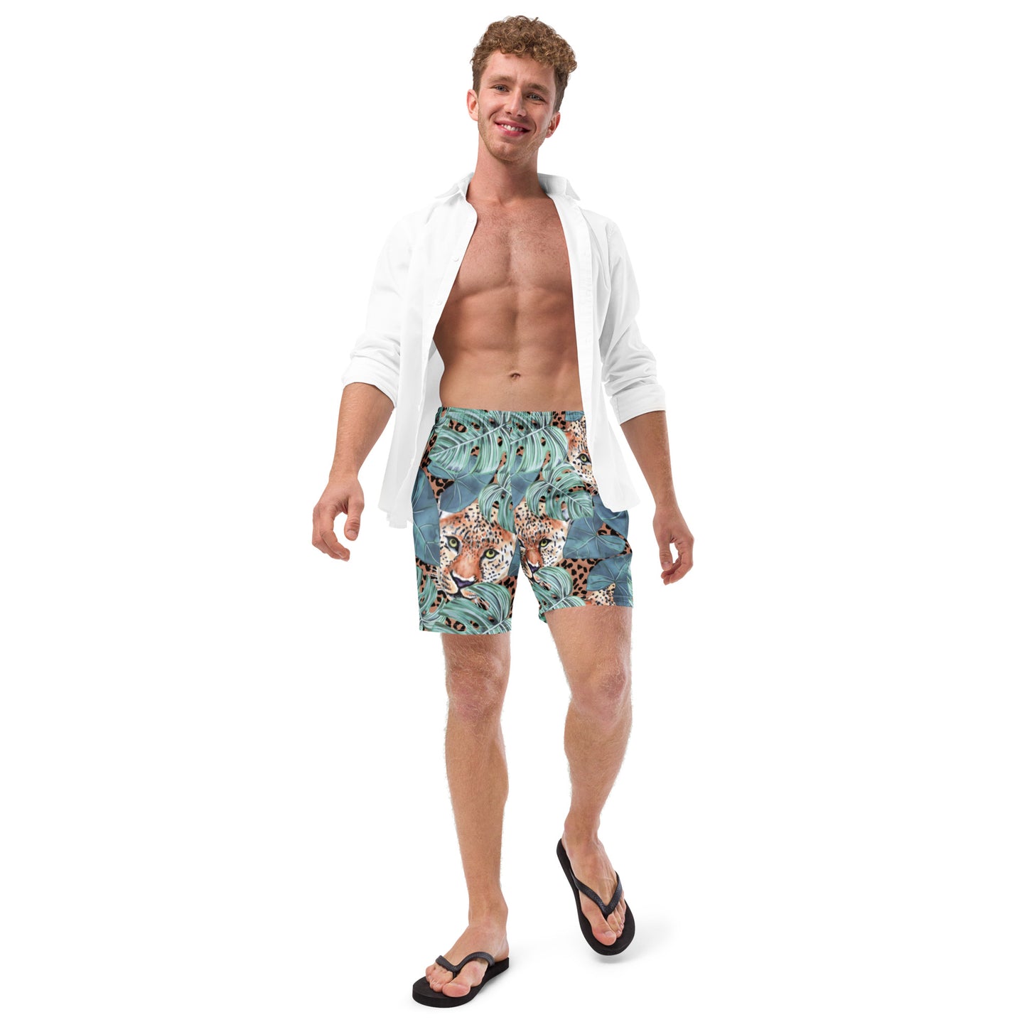 Leopard Men's Swim Trunks