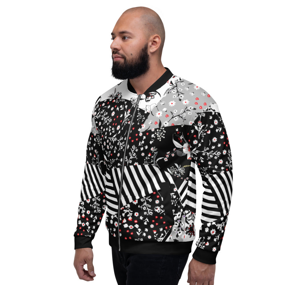 Floral & Stripe Men's Bomber Jacket