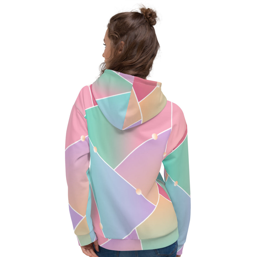 Unisex Hoodie Multi-colored Geometric Shape