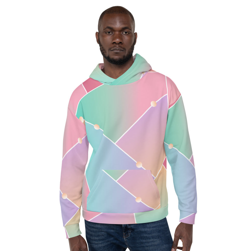 Unisex Hoodie Multi-colored Geometric Shape
