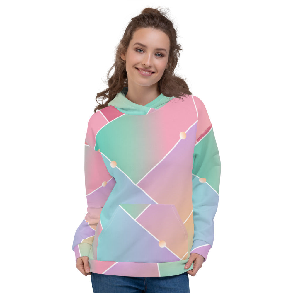 Unisex Hoodie Multi-colored Geometric Shape