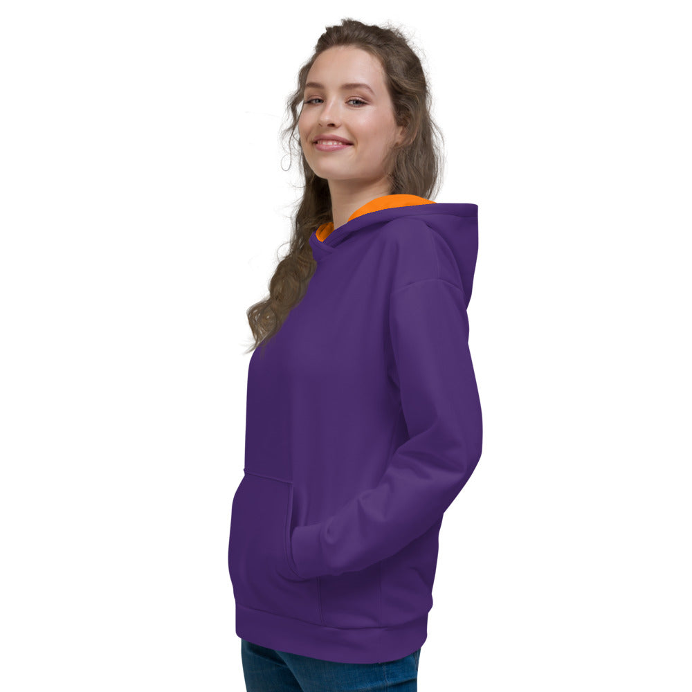 Orange On Purple Unisex Hoodie