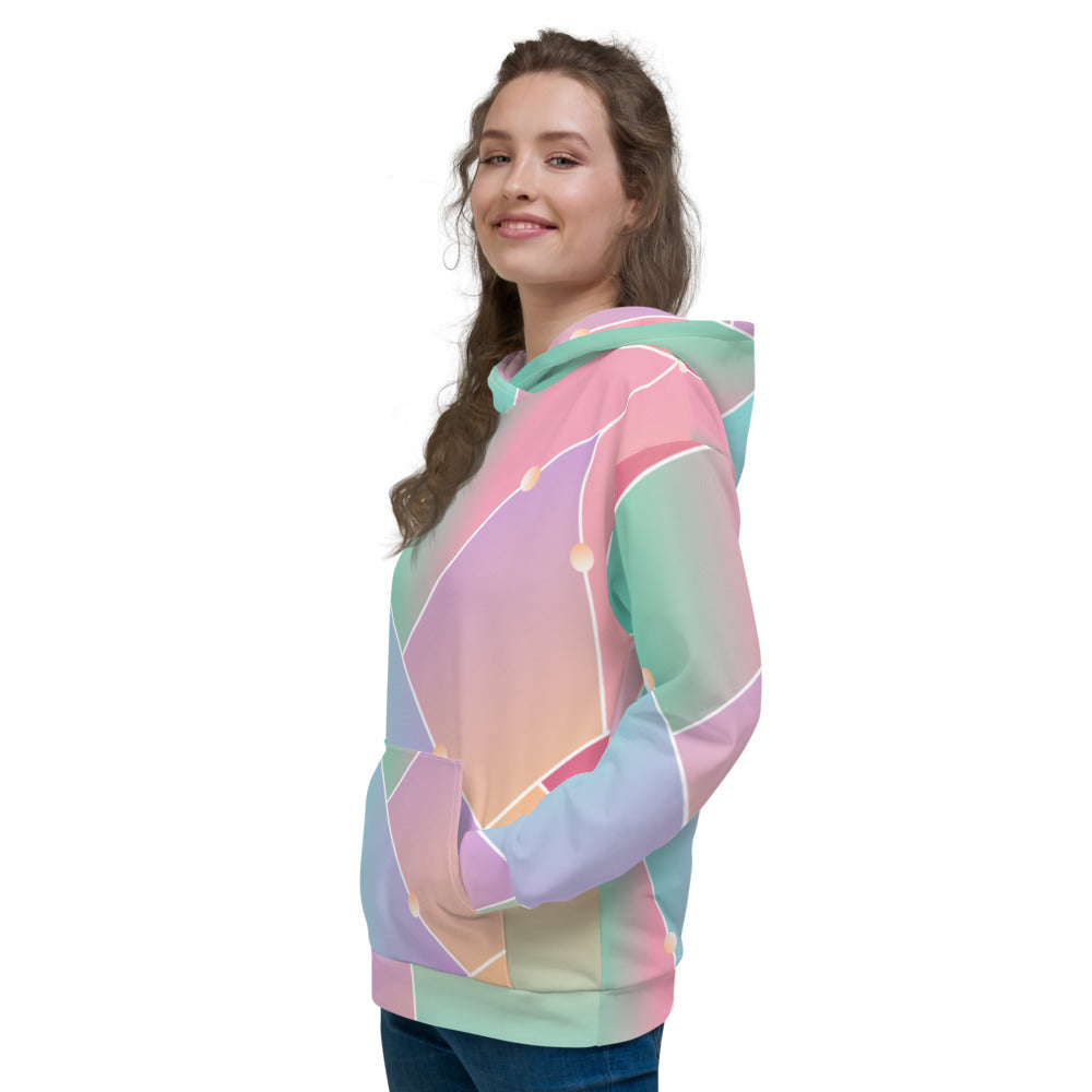 Unisex Hoodie Multi-colored Geometric Shape