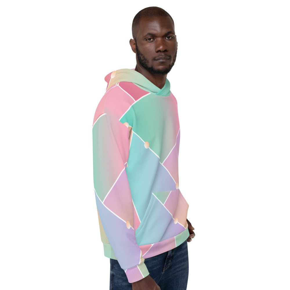 Unisex Hoodie Multi-colored Geometric Shape