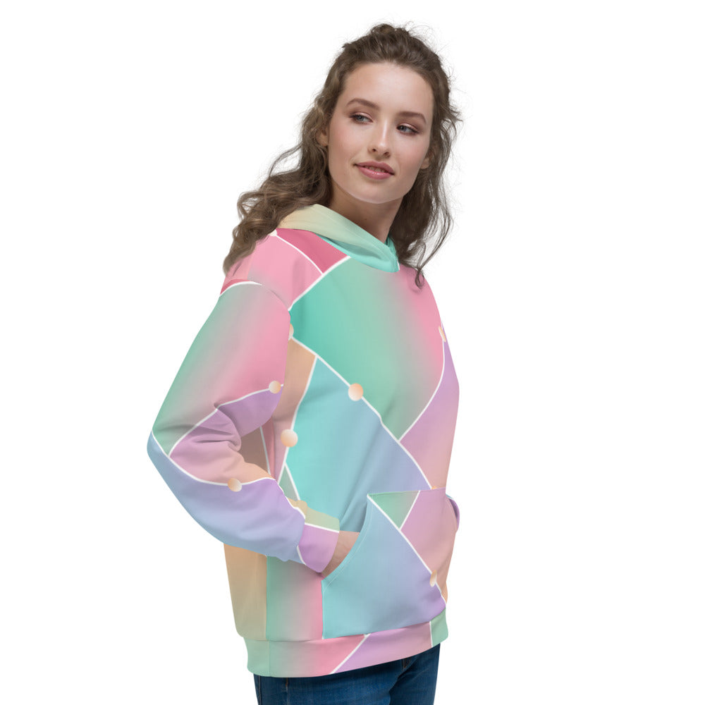 Unisex Hoodie Multi-colored Geometric Shape