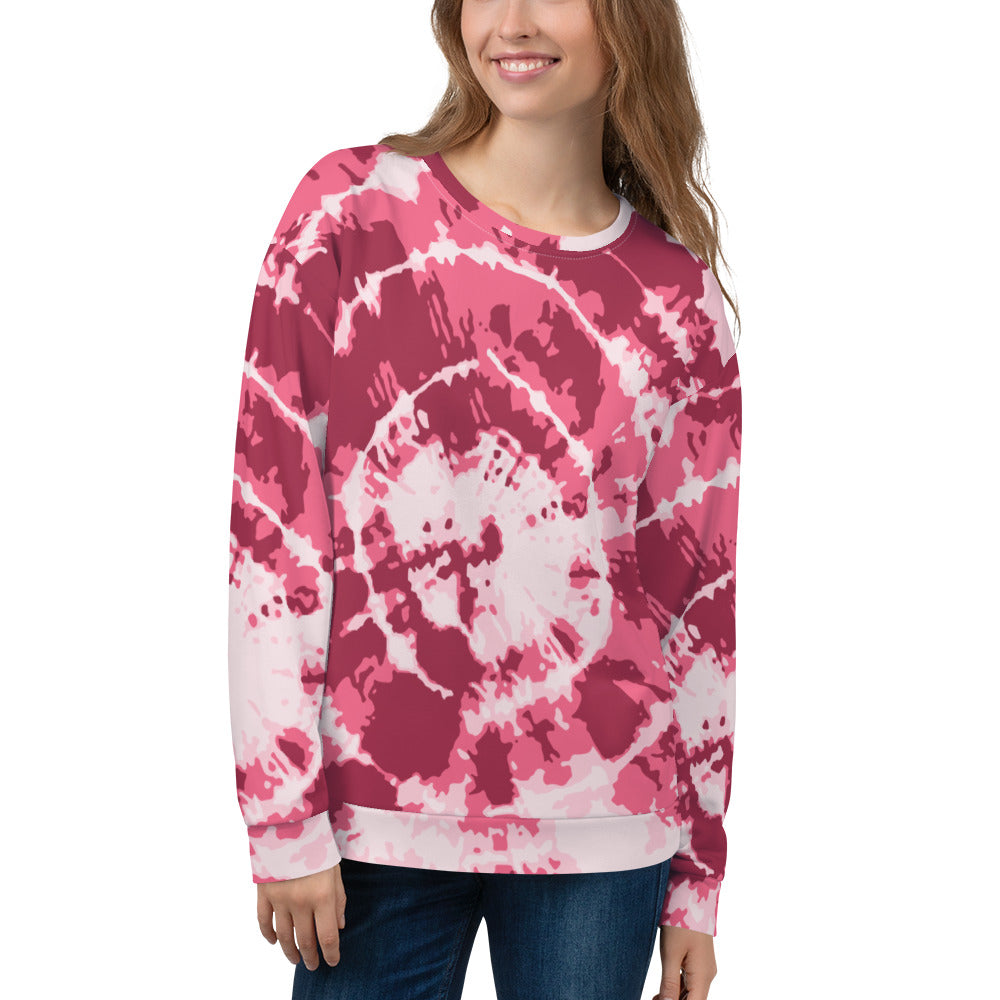 Pink Tie Dye Unisex Sweatshirt