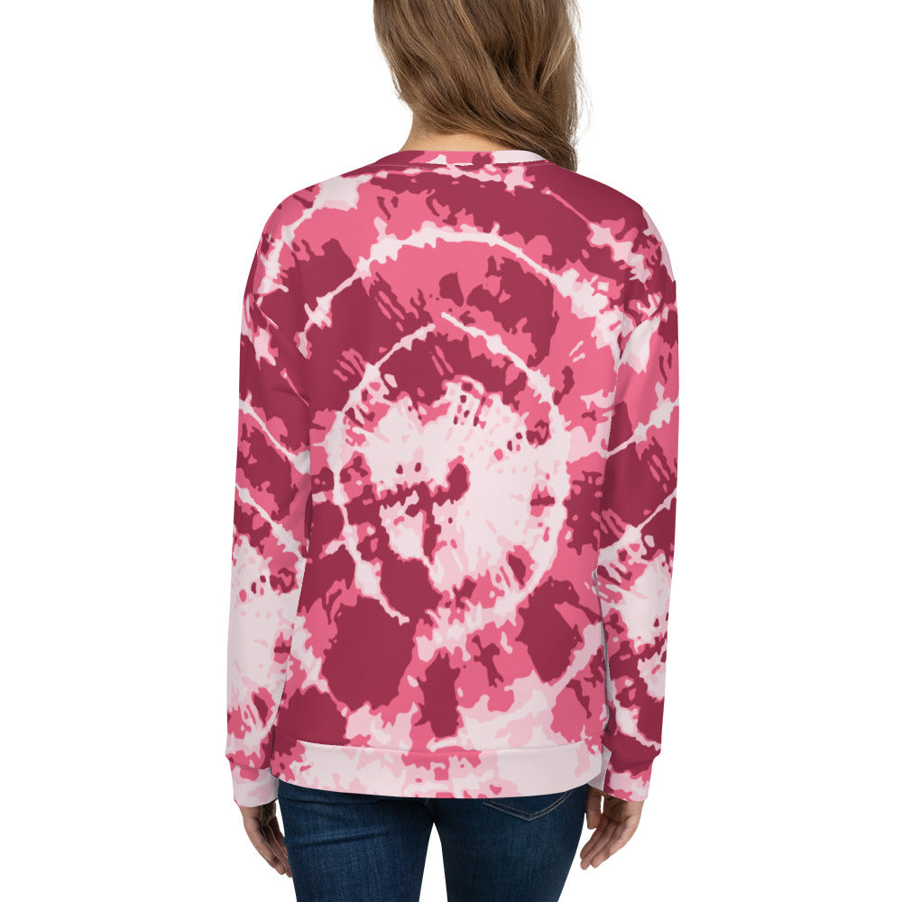 Pink Tie Dye Unisex Sweatshirt