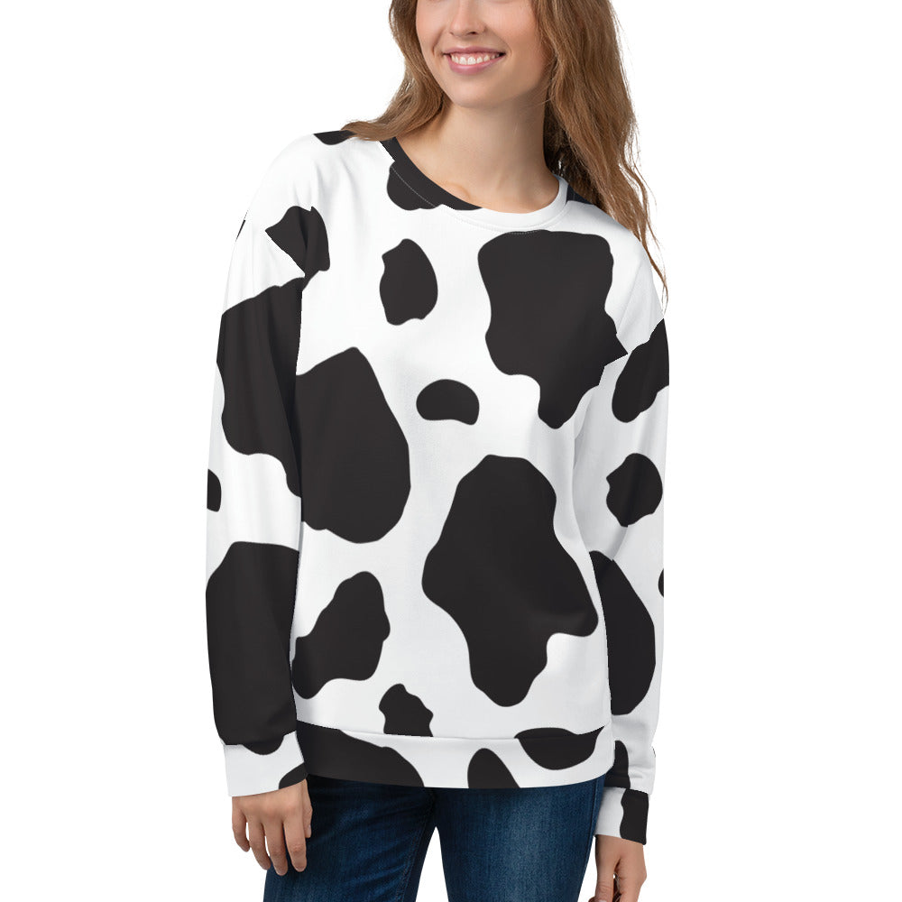 Cow best sale print crewneck