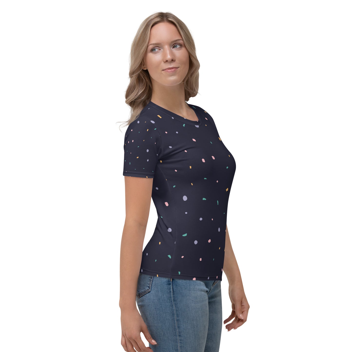Confetti Universe Women's T-shirt - Bloom Seventy Seven
