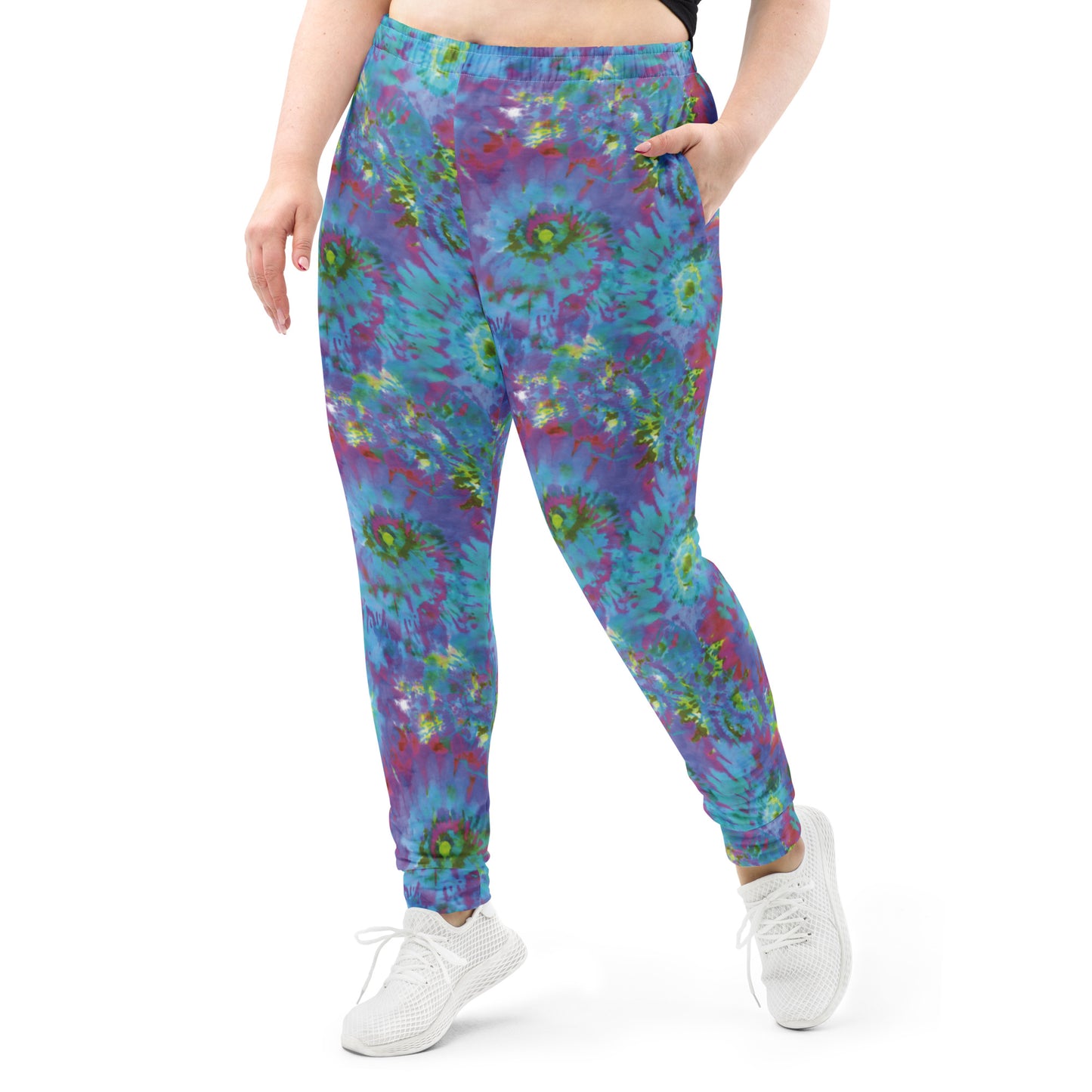 Multicolored Tie Dye Print Women's Joggers