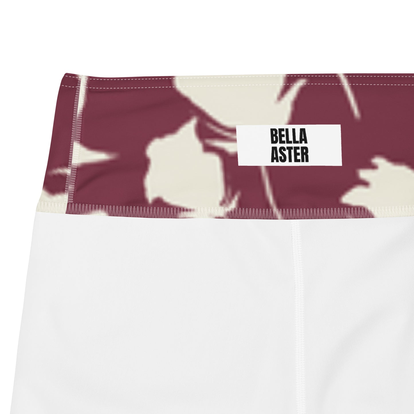 Mauve Floral Yoga Capri Leggings