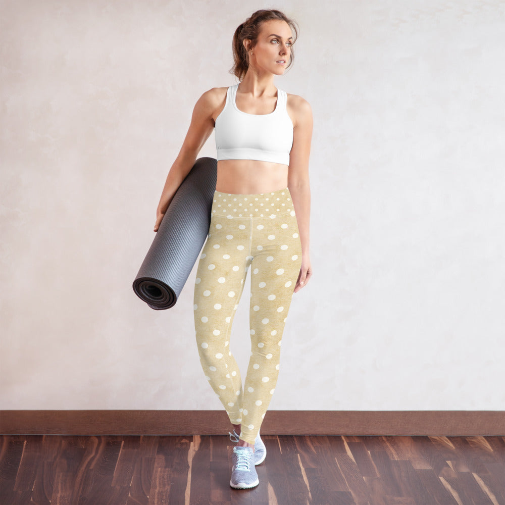 Retro Polka Dot Yoga Leggings