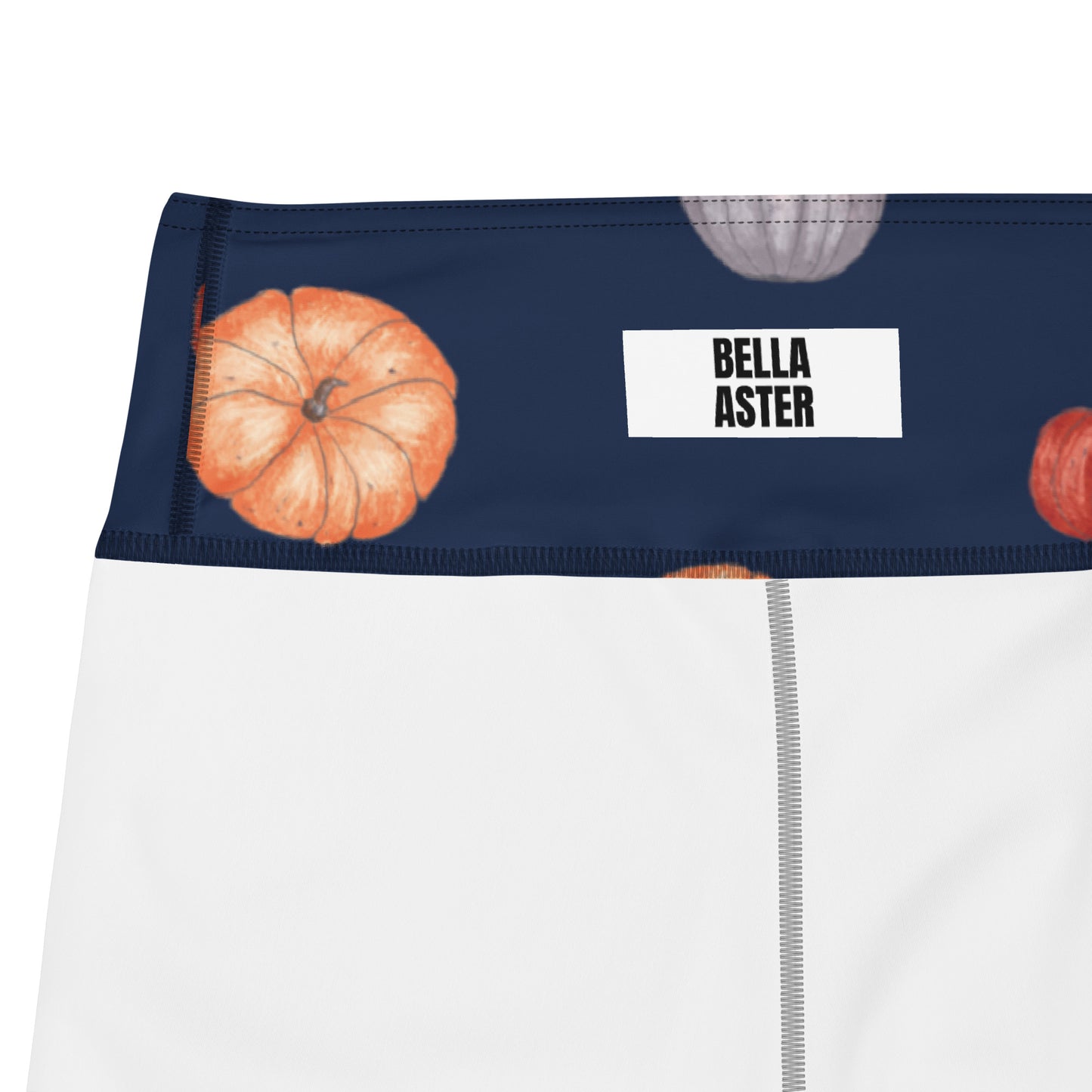 Multi-Color Pumpkins Print Yoga Leggings - Navy