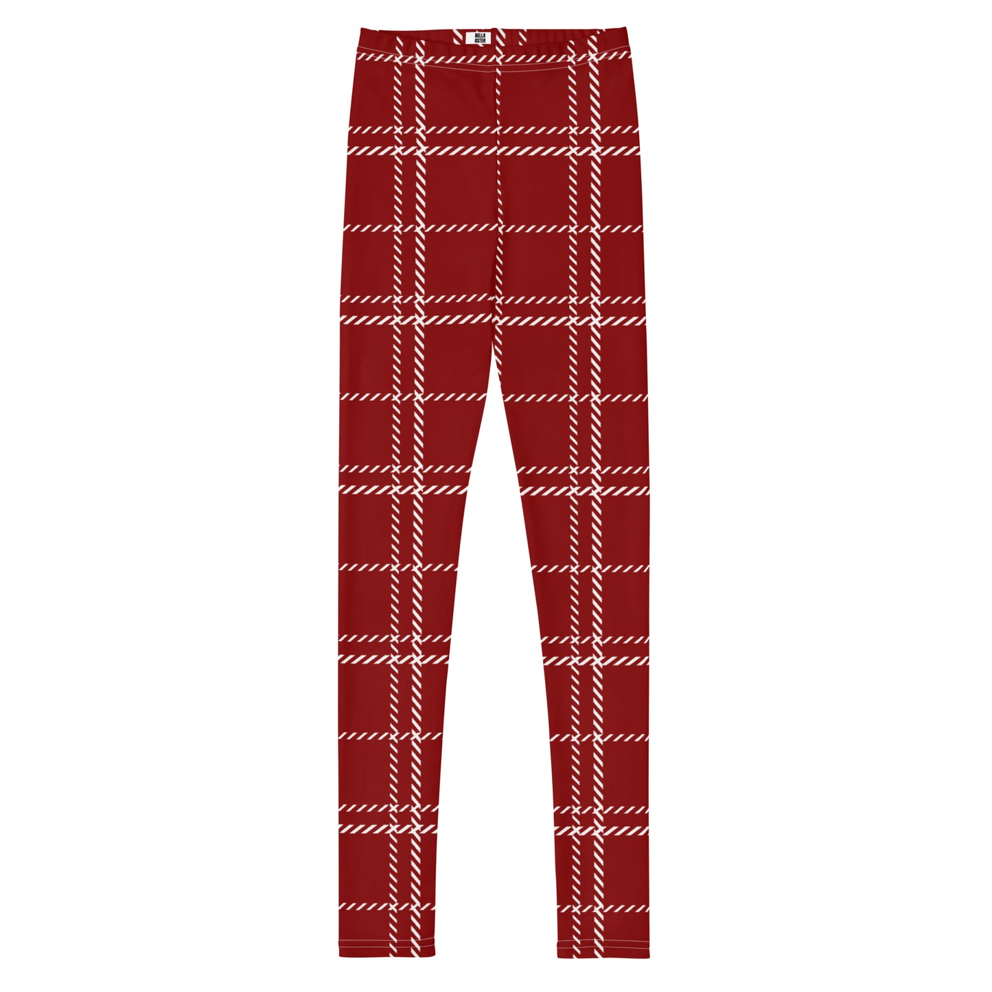 Red & White Plaid Youth Leggings