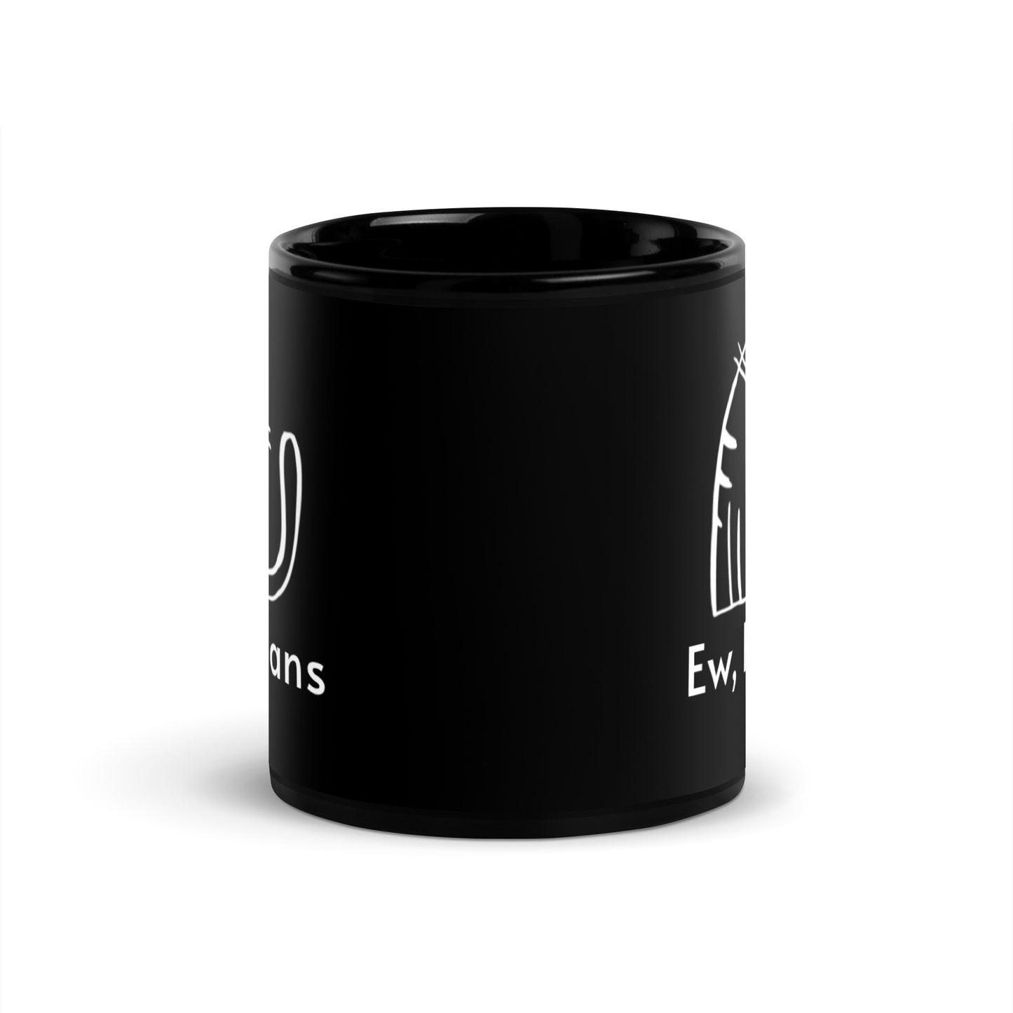 Ew, humans Black Ceramic Mug