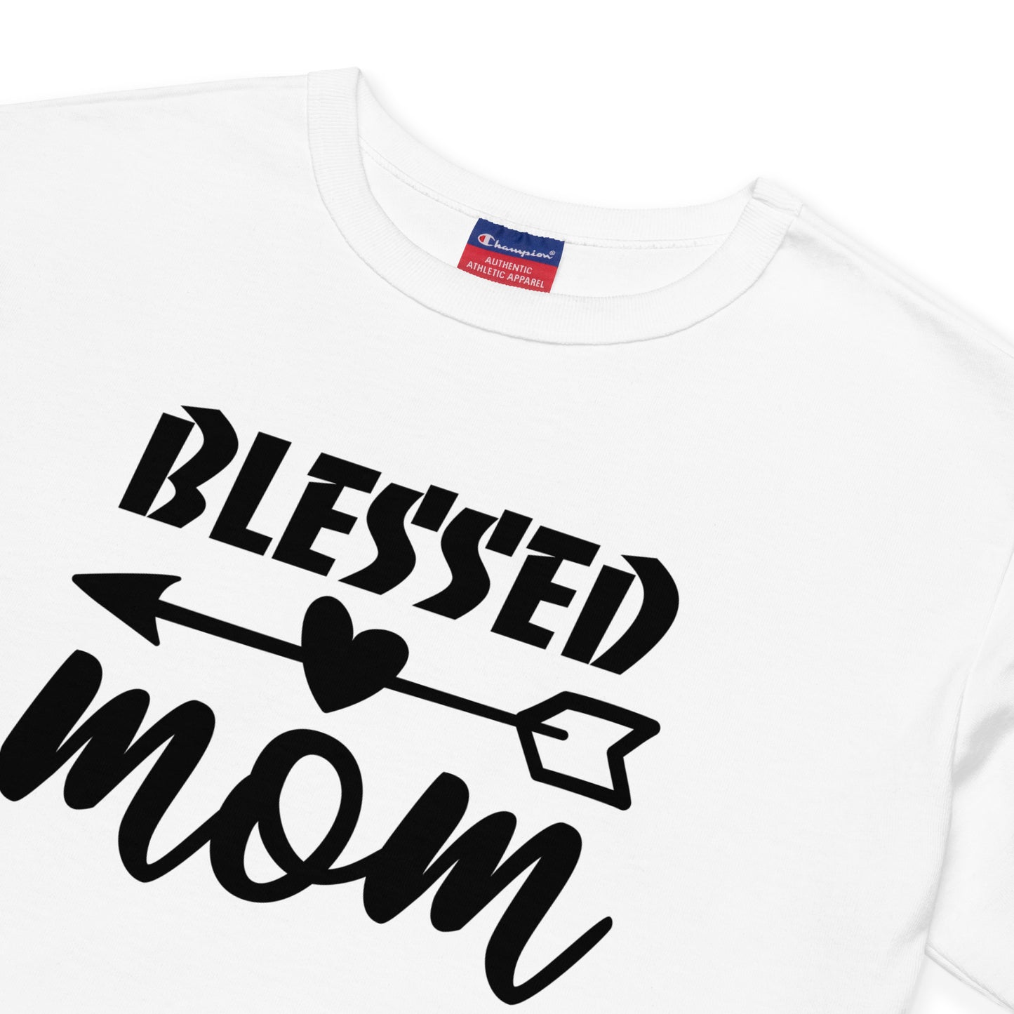 Blessed Mom Champion Crop Top