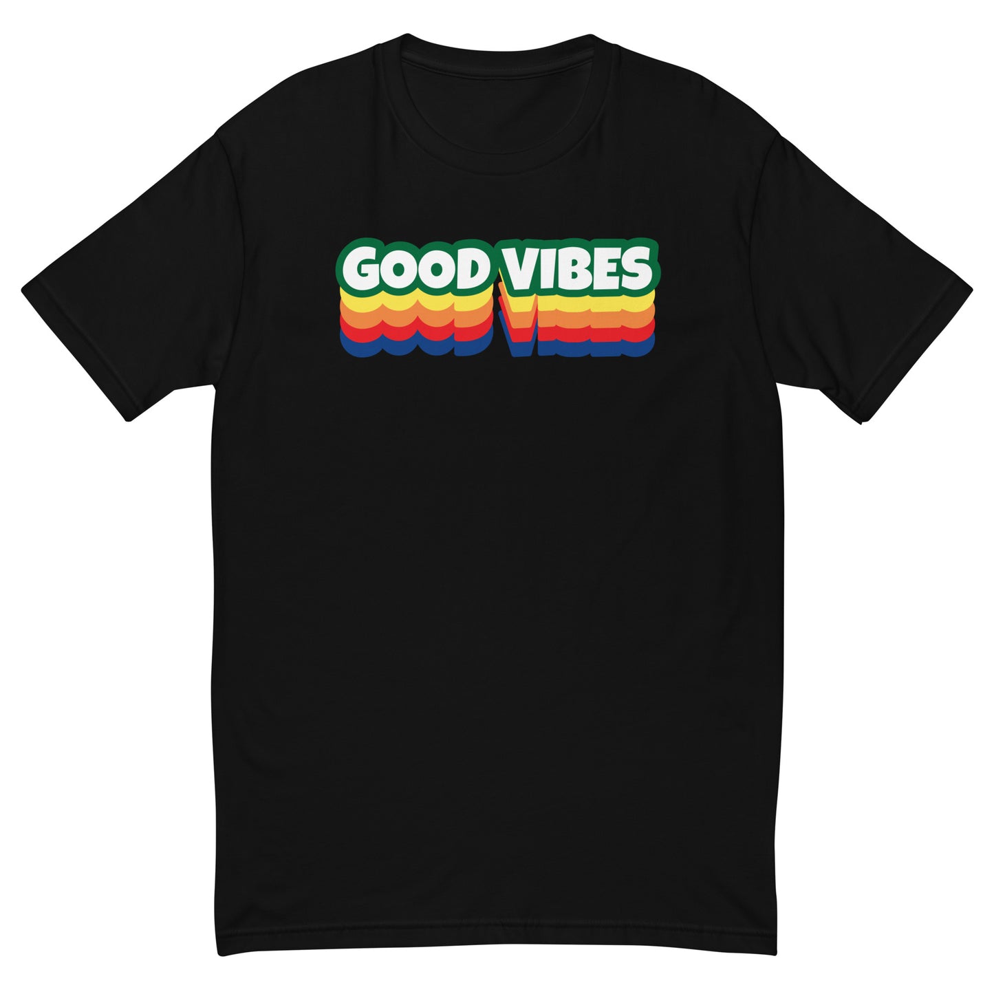 Men's Good Vibes Graphic Form-fitting T-shirt