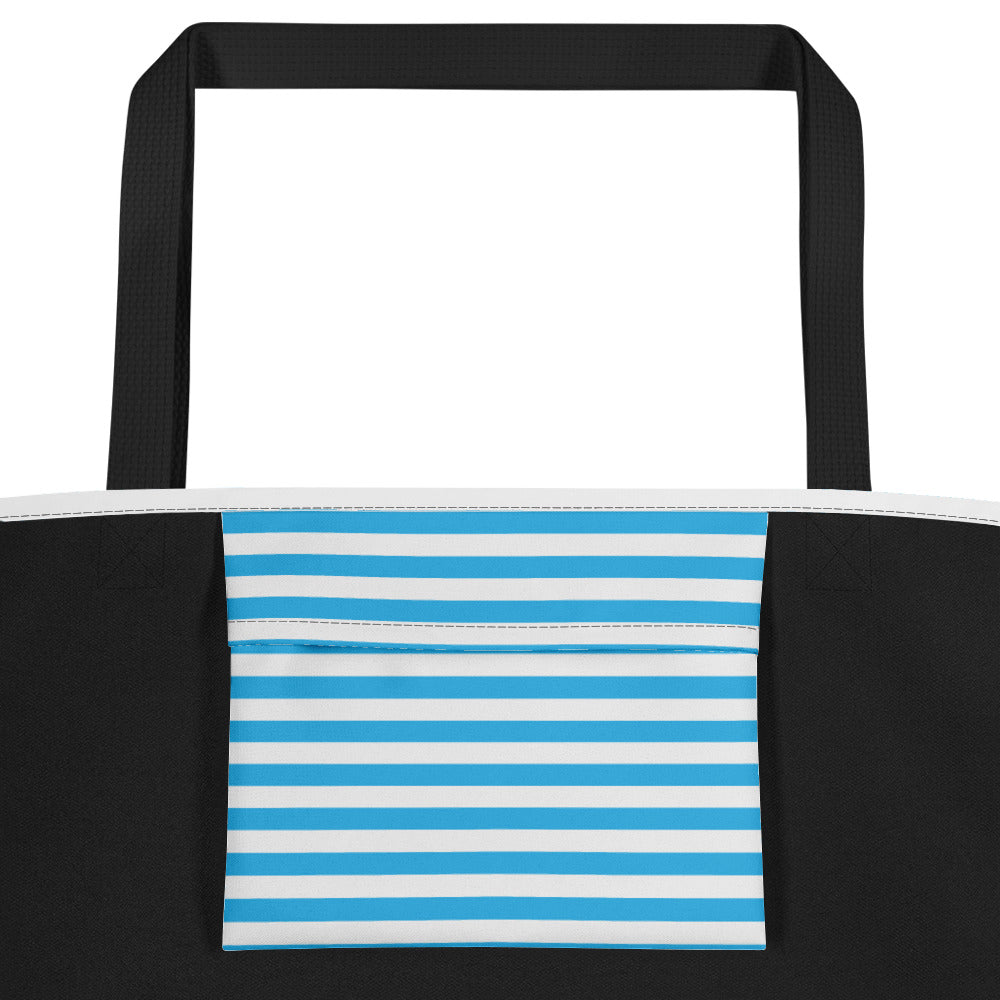 Blue White Beach Bag - Bloom Seventy Seven
