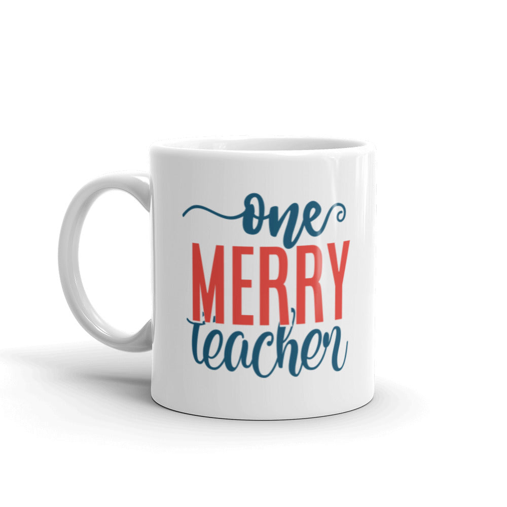One Merry Teacher Mug