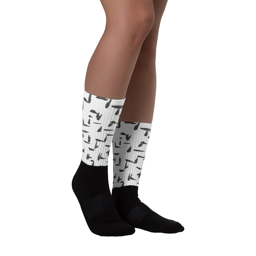 Inky Black Foot Socks