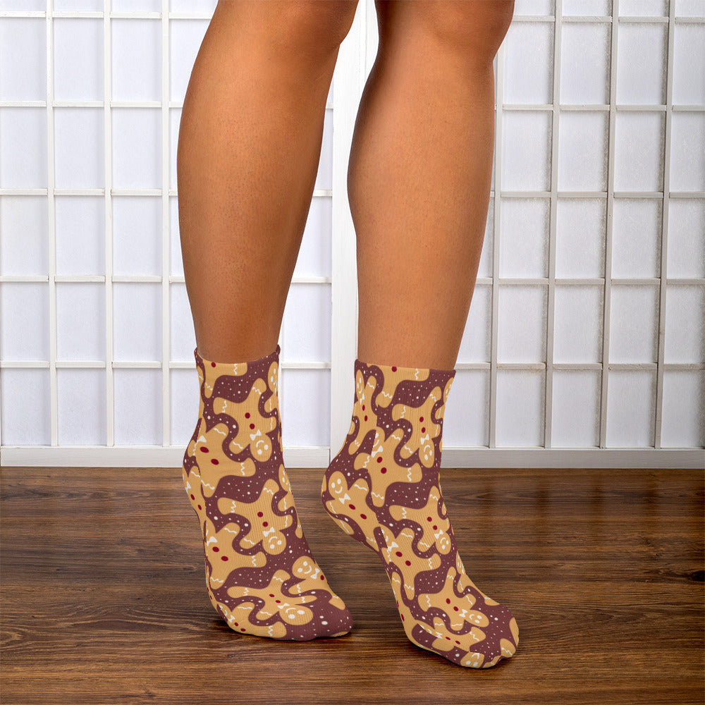 Gingerbread Man Ankle Socks