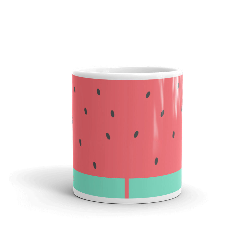 Hello Summer Watermelon Glossy Mug