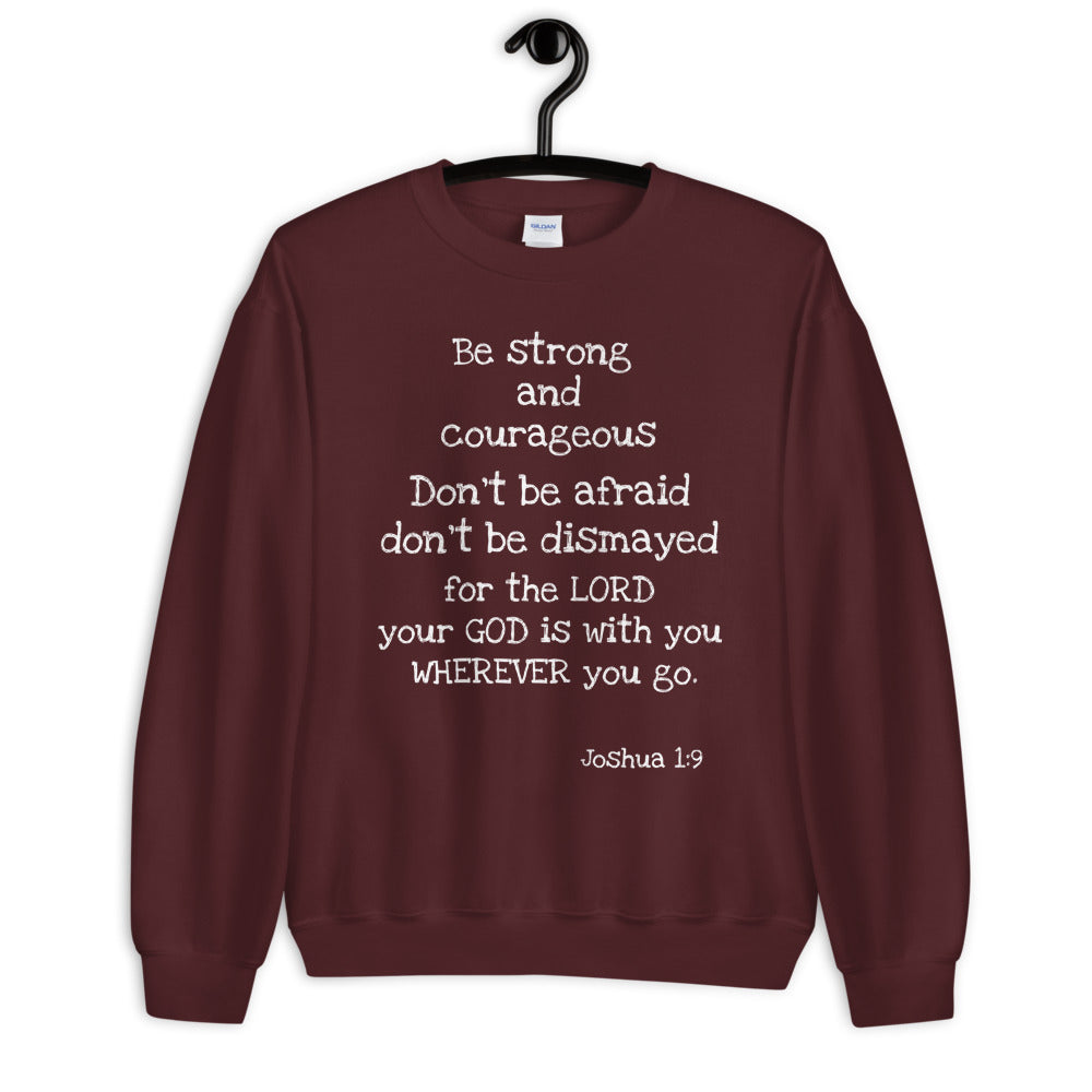 Joshua 1:9 Couple Graphic Sweatshirts - Bloom Seventy Seven