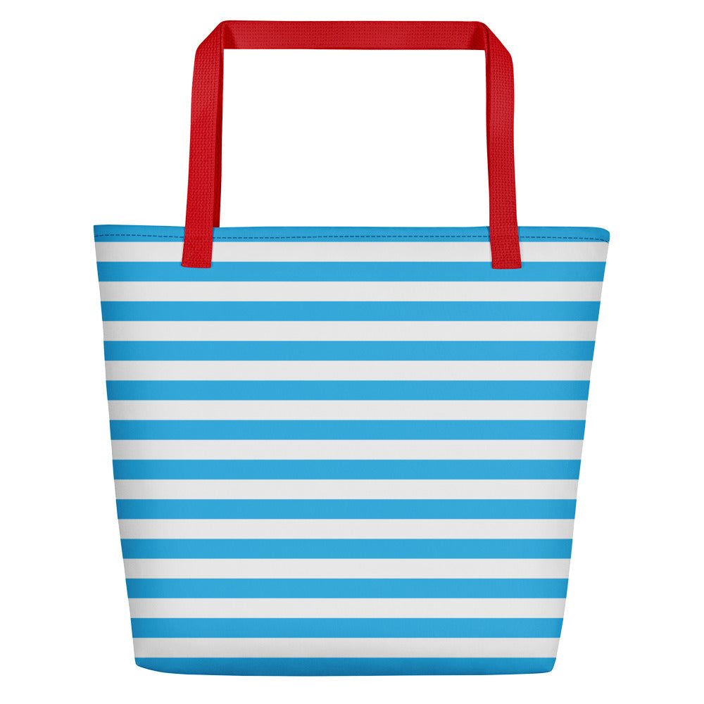 Blue White Beach Bag - Bloom Seventy Seven