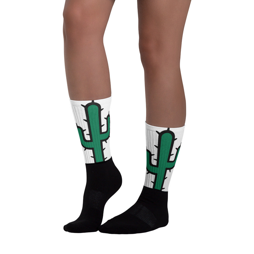 Cactus Black Foot Socks