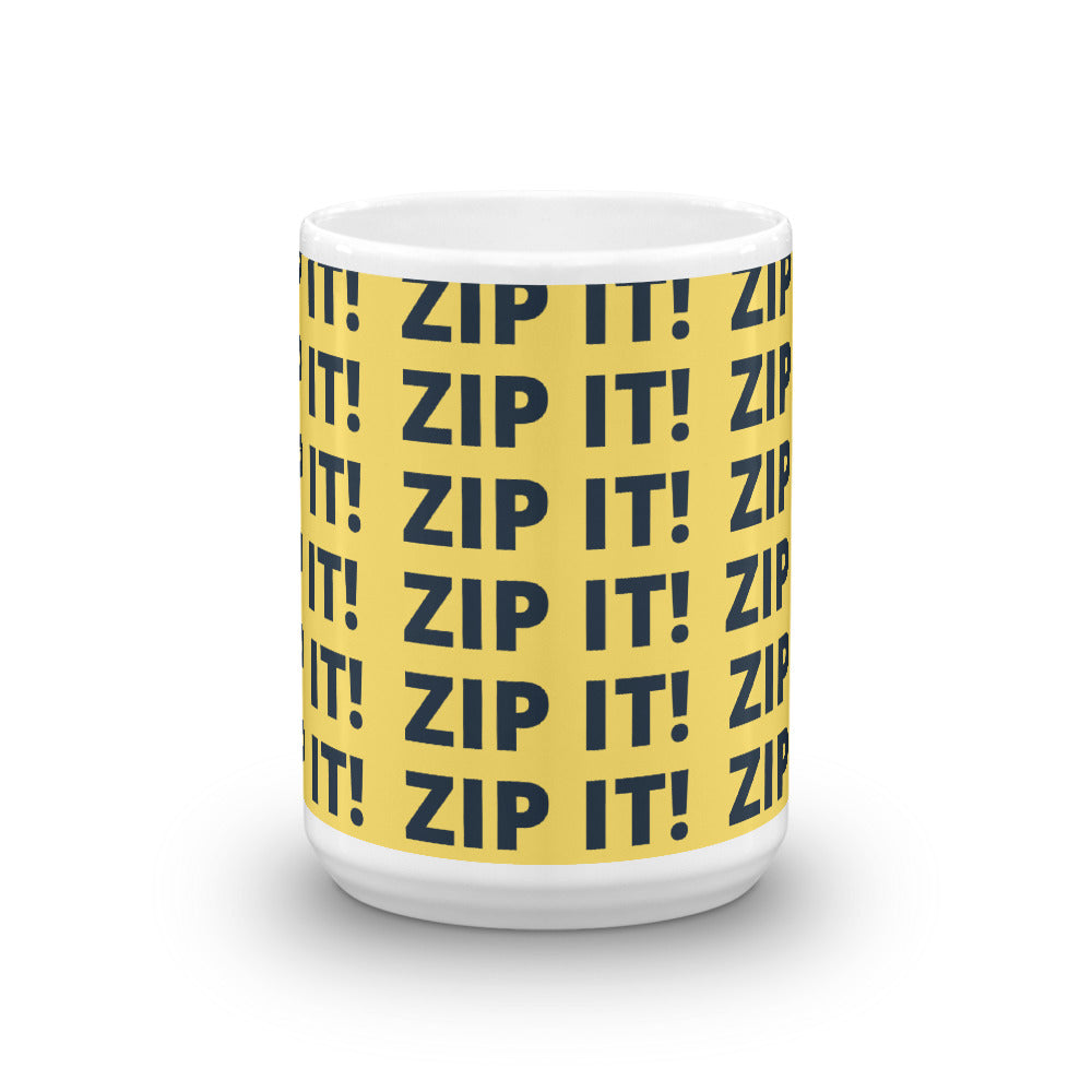 Zip It! YELLOW Glossy Mug