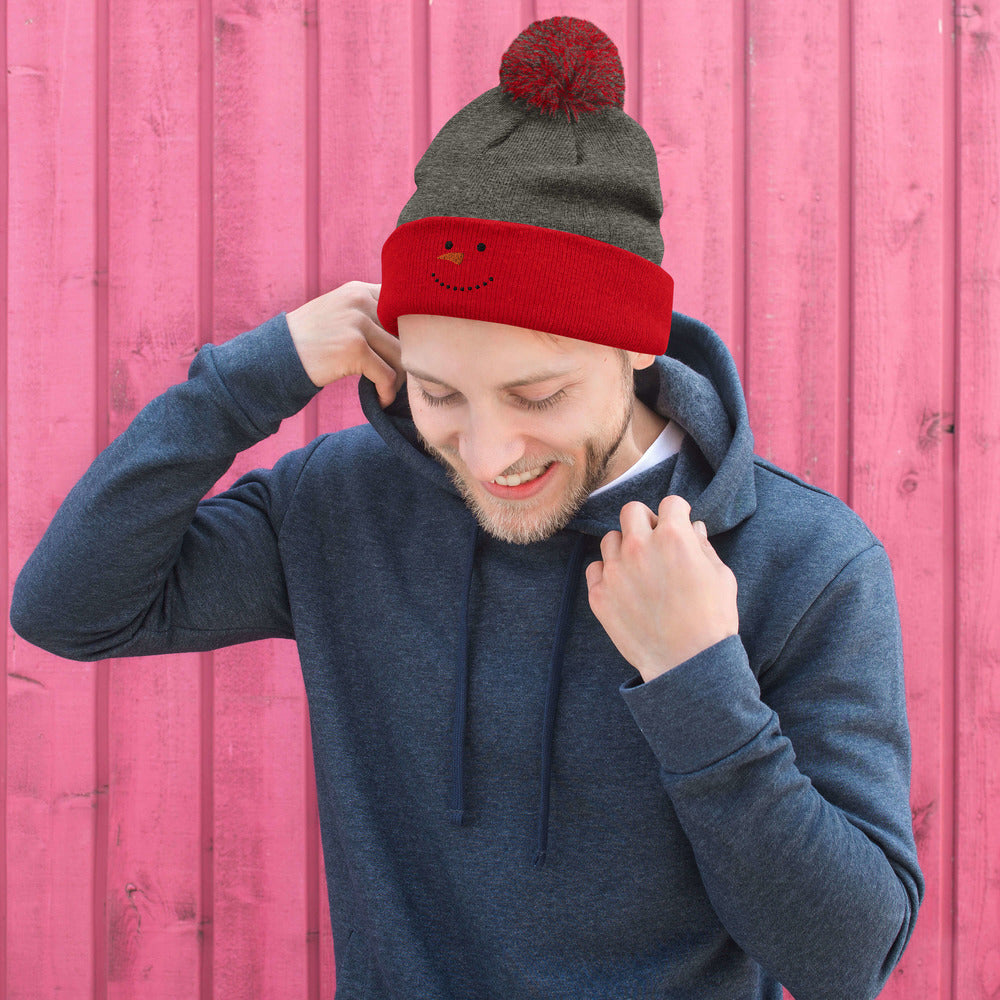 Snowman Pom-Pom Beanie