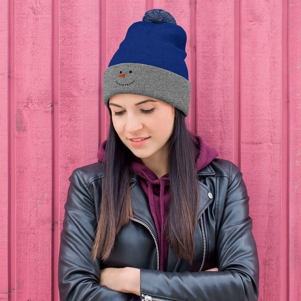 Snowman Pom-Pom Beanie