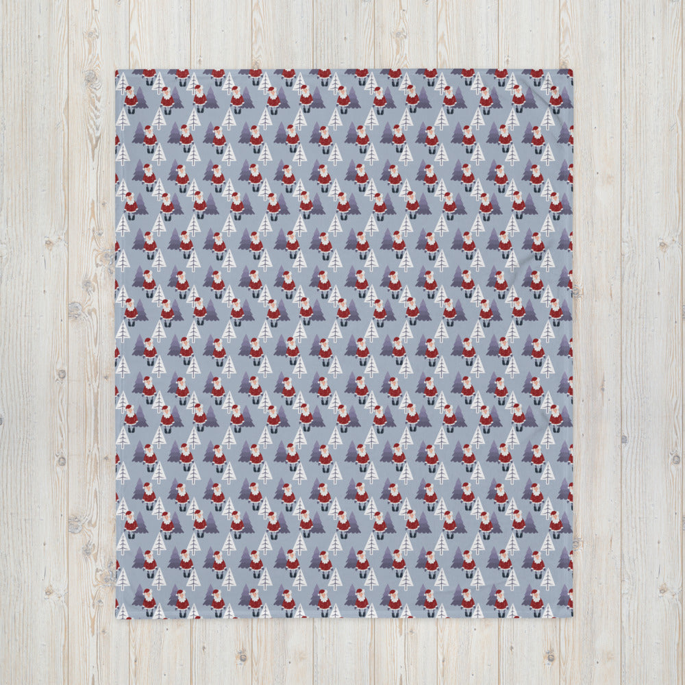 Santa Christmas Throw Blanket 50″ × 60″ (127 × 153 cm)