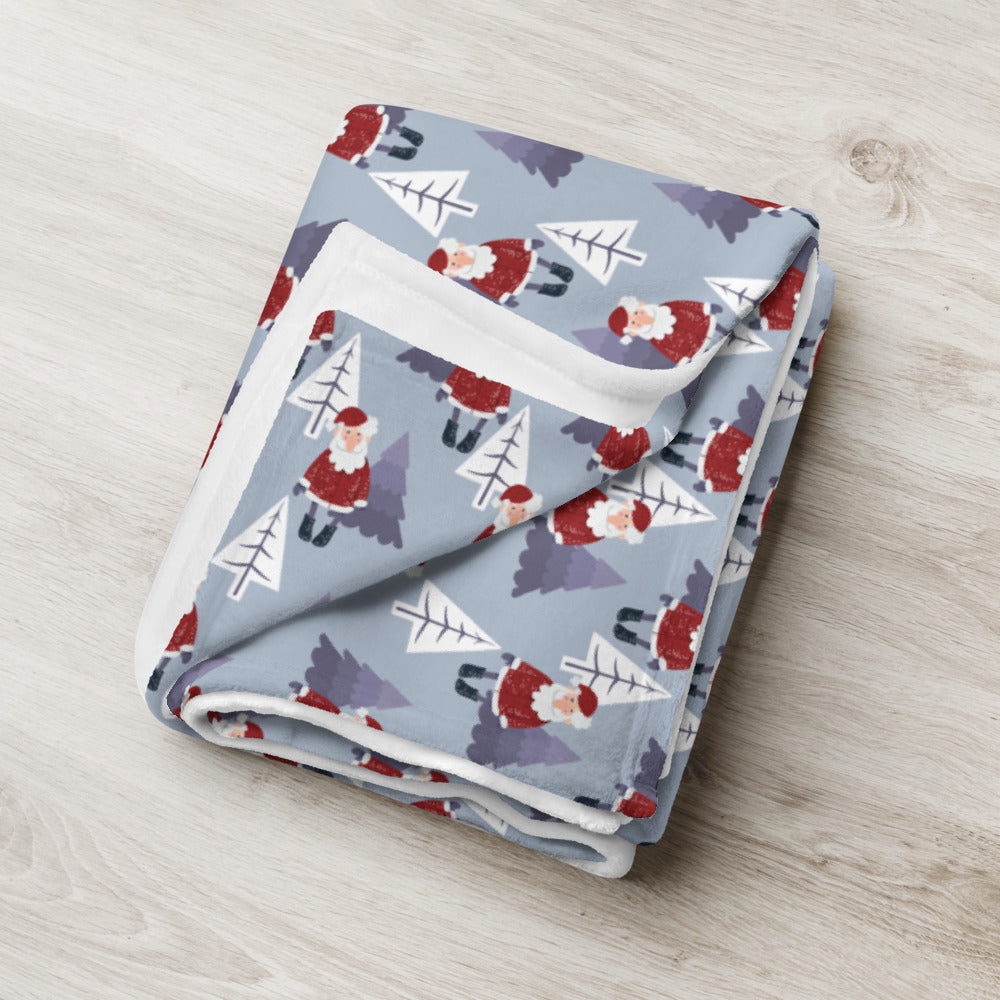 Santa Christmas Throw Blanket 50″ × 60″ (127 × 153 cm)