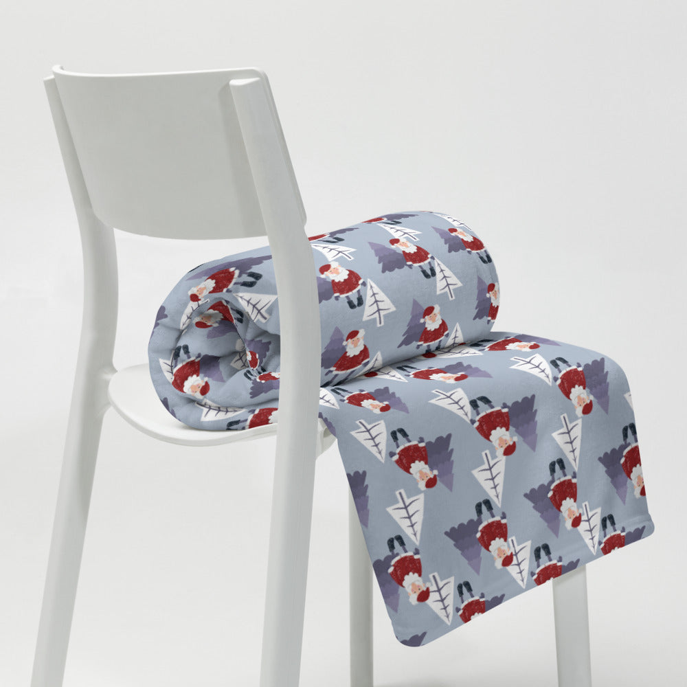 Santa Christmas Throw Blanket 50″ × 60″ (127 × 153 cm)