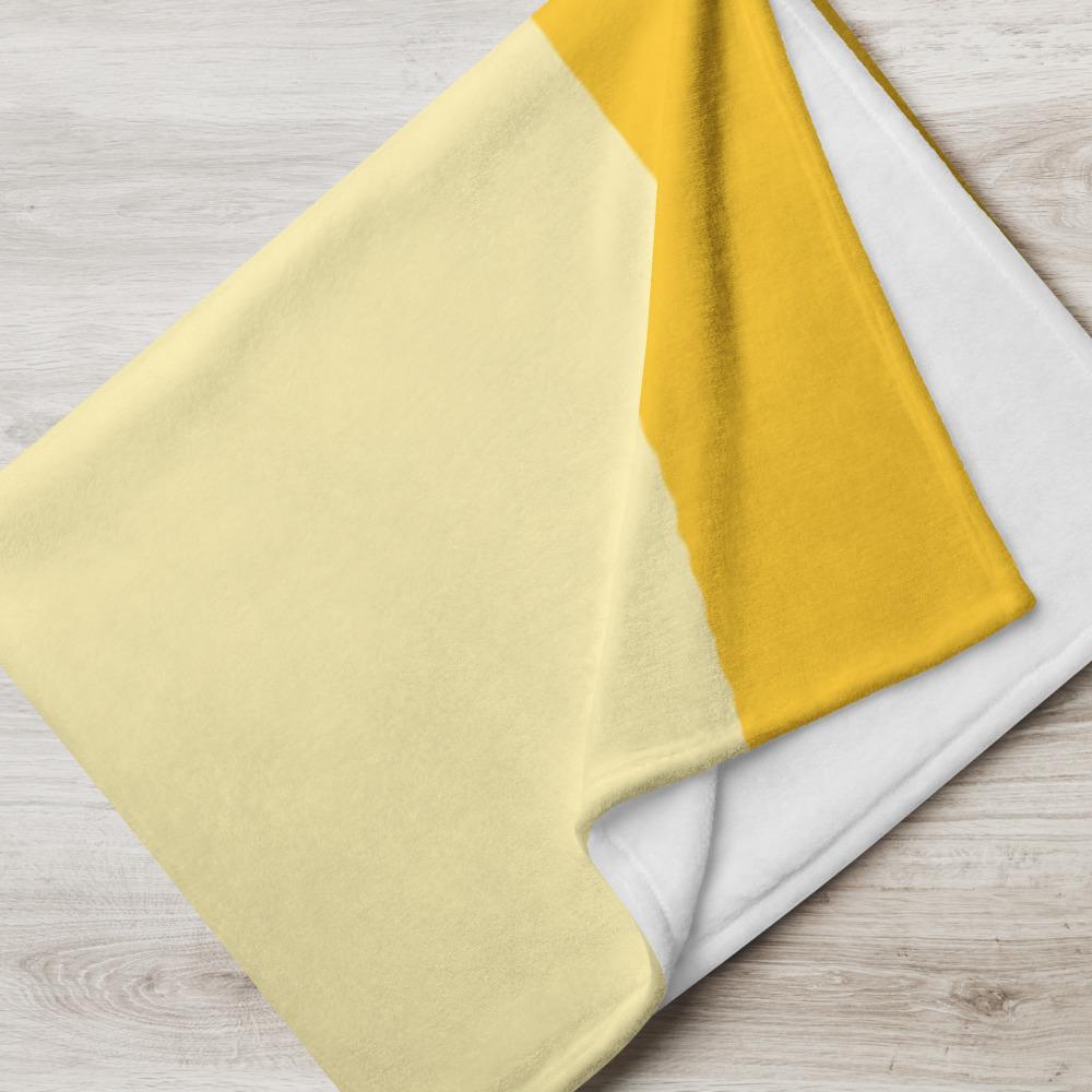 Abstract Yellow and Black Throw Blanket 50″ × 60″