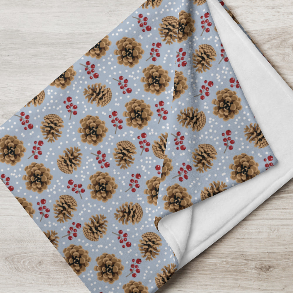 Pine Cone Christmas Throw Blanket 50″ × 60″