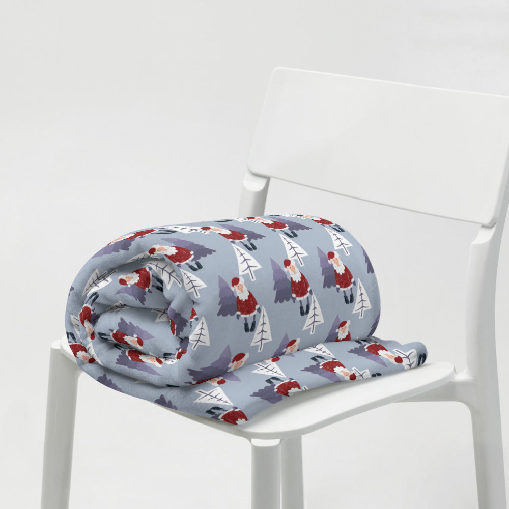 Santa Christmas Throw Blanket 50″ × 60″ (127 × 153 cm)
